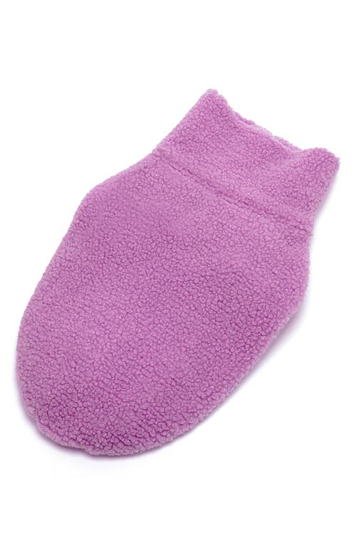 Rebel Dawg Boho Faux Shearling Pullover Dog Sweater In Purple