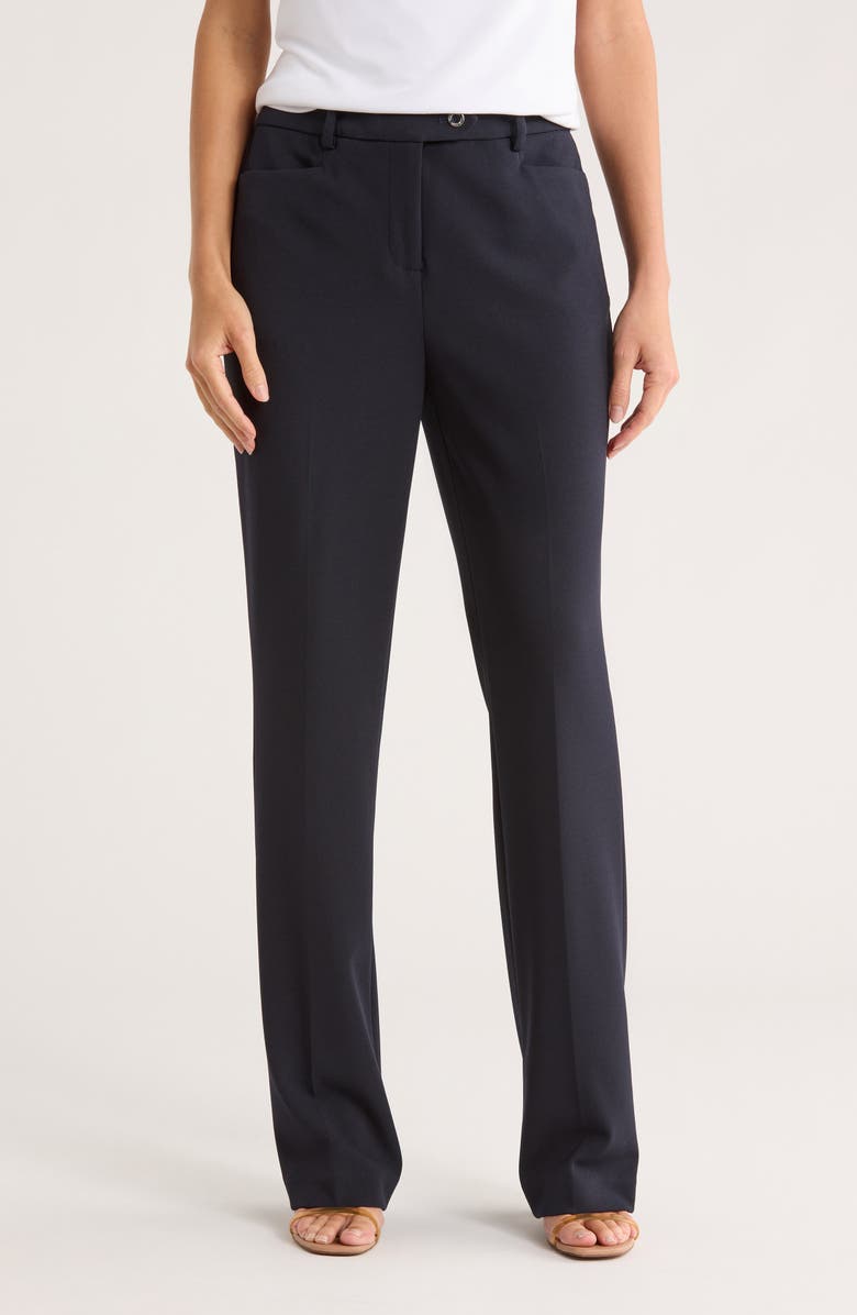 Calvin Klein Straight Leg Pants, Main, color, Navy