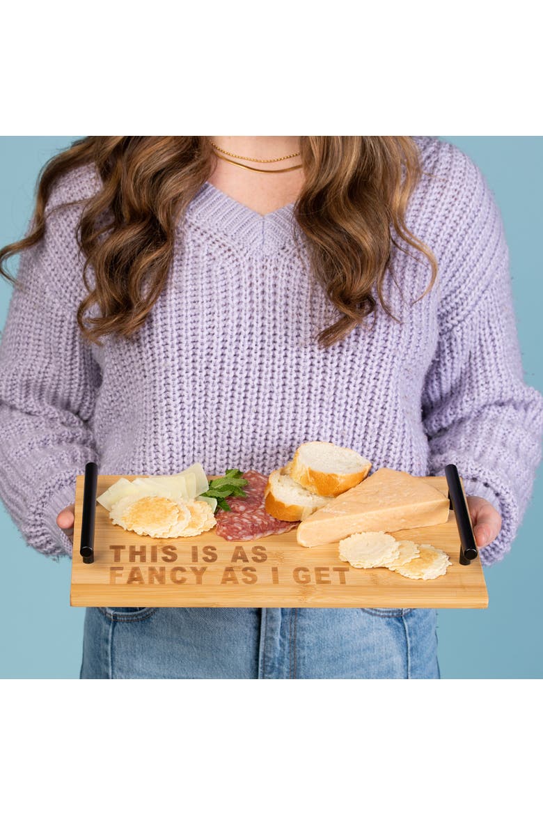 This Is As Fancy As I Get Cheese Board brown, Alternate, color, Brown