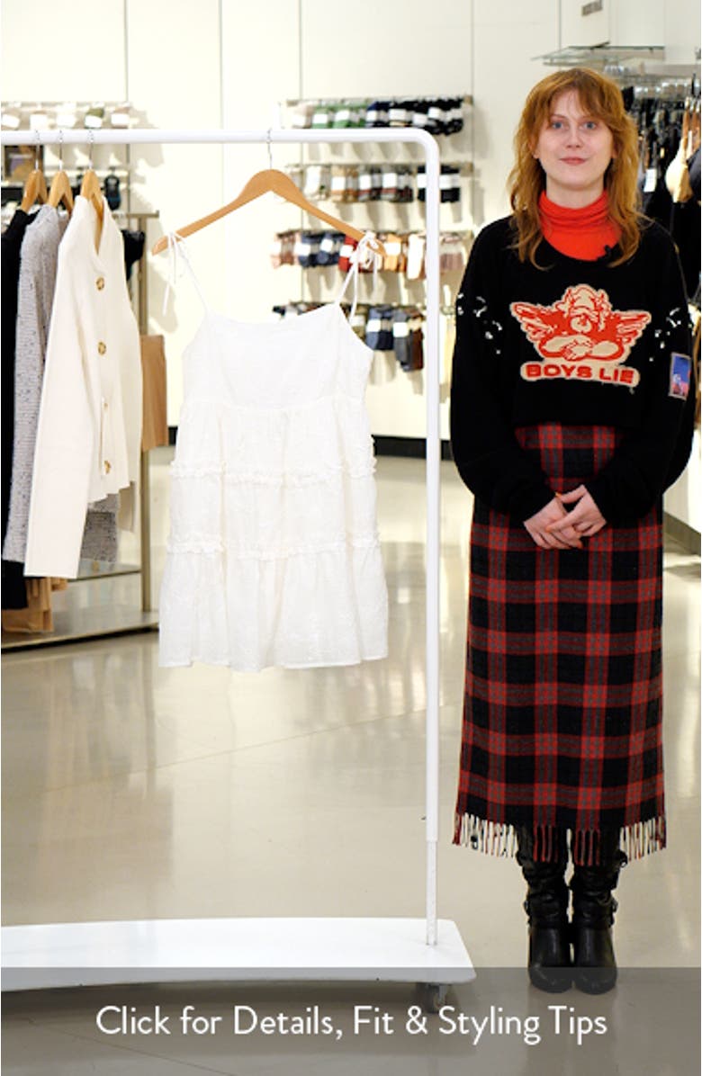 Embroidered Tiered Minidress, sales video thumbnail