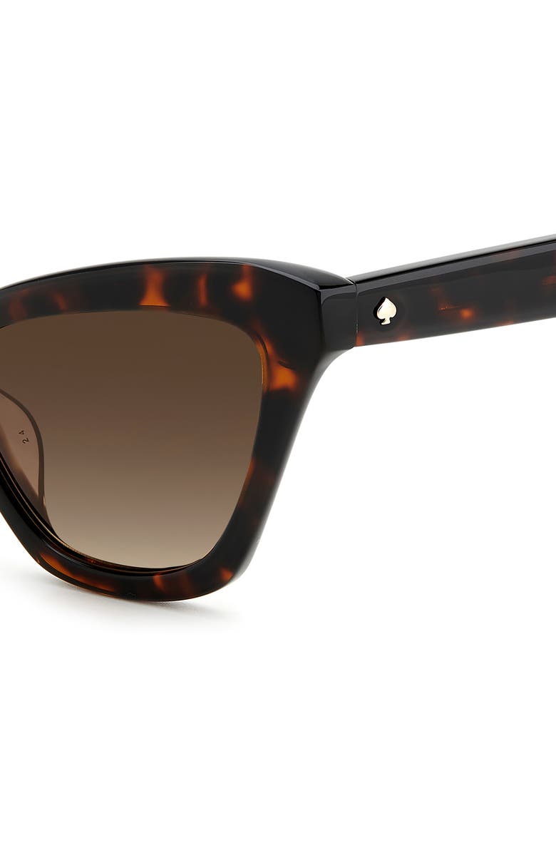 Kate Spade New York amelie 54mm gradient cat eye sunglasses, Alternate, color, Havana / Brown