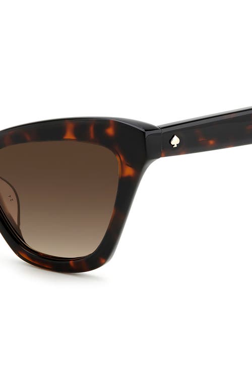 Kate Spade New York Amelie 54mm Gradient Cat Eye Sunglasses In Brown