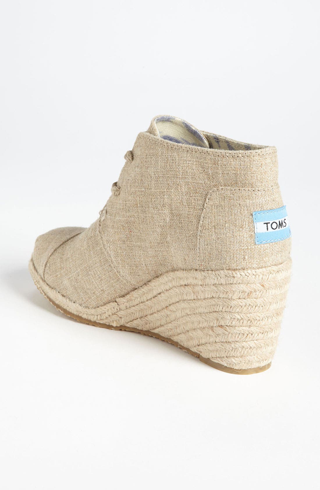 TOMS 'Desert' Burlap Wedge Bootie, Alternate, color, 