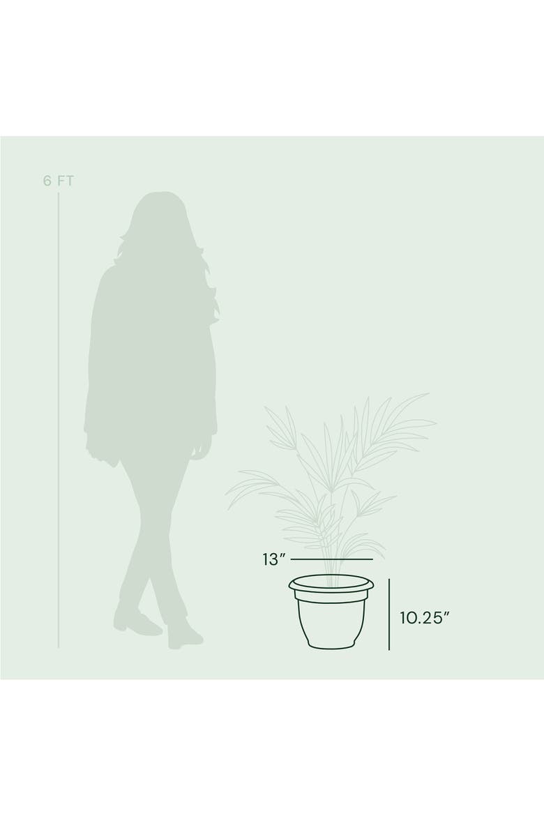 Fiskars Bloem 12 Inch Ariana Planter With Selfwatering Grid, Color Clay, Alternate, color, Brown