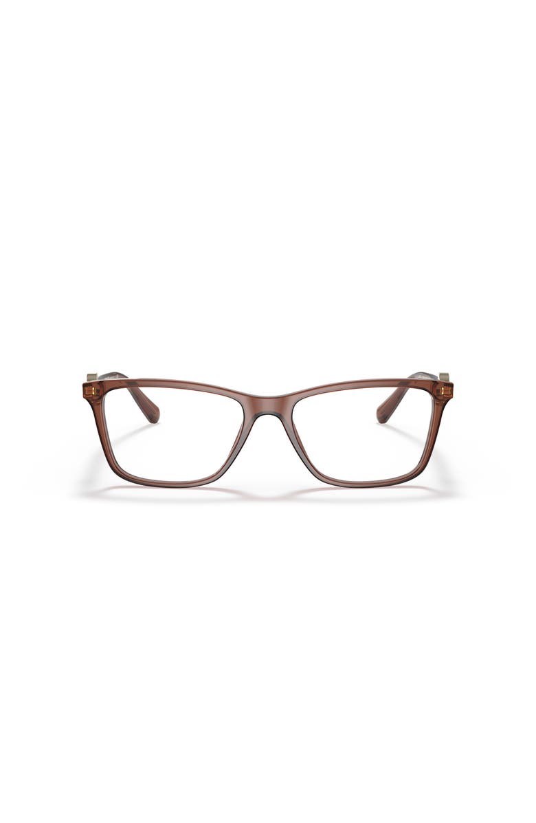 Versace 53mm Rectangle optical glasses, Alternate, color, Brown