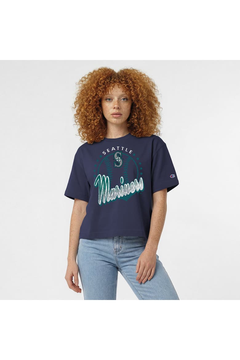 Women's Champion Navy Seattle Mariners All-Star T-Shirt, Main, color, Navy