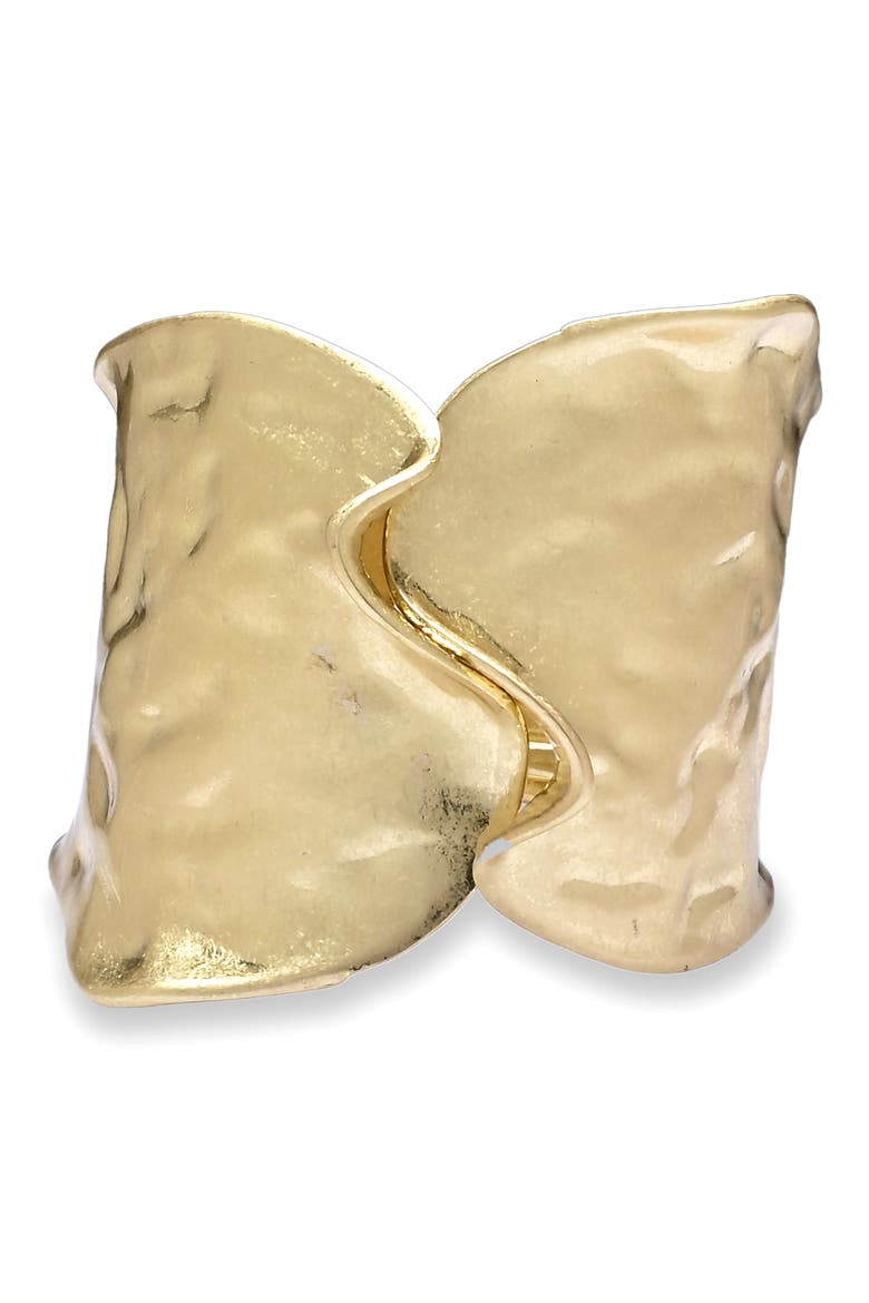Sonia Hammered Hinged Bracelet, Main, color, GOLD