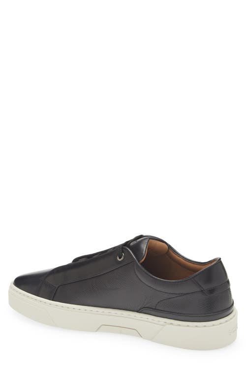 Hugo Boss Gary Leather Low-top Trainers With Branded Lace Loop In Black