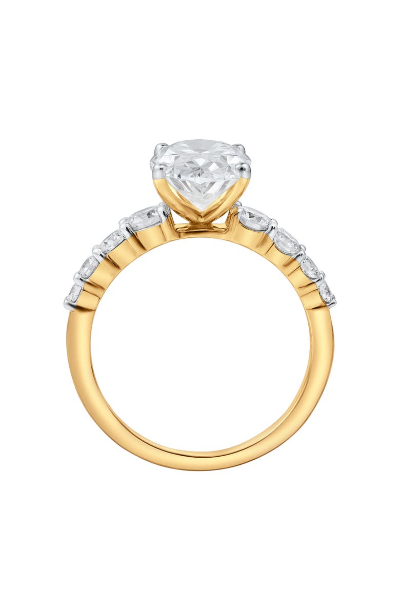 Julia 14K Yellow Gold Oval Lab Grown Diamond Engagement Ring - 3.7 Ct, Alternate, color, 14K Yellow Gold