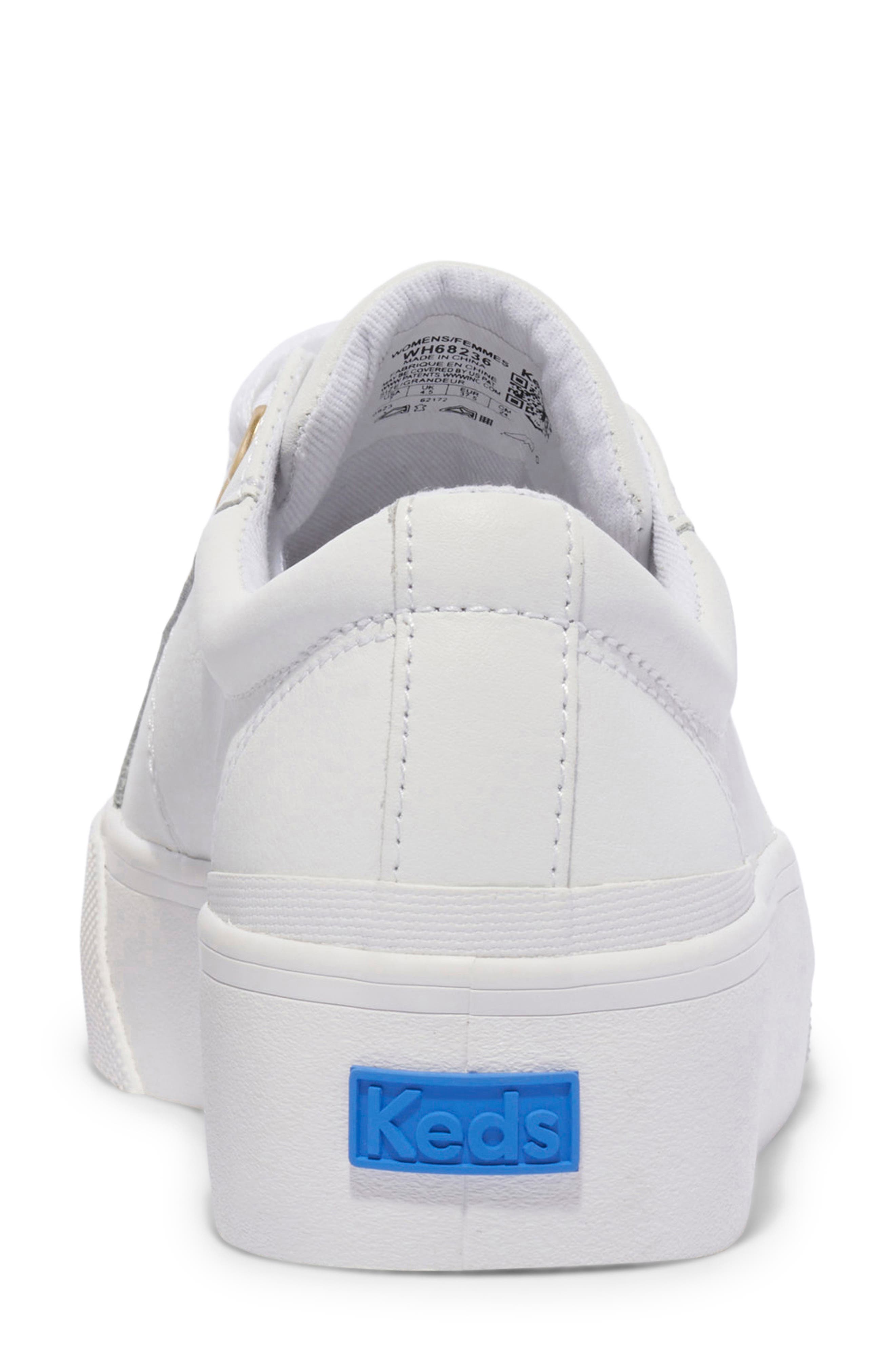 Keds<sup>®</sup> Jump Kick Duo Platform Sneaker, Alternate, color, White/ Gold Leather