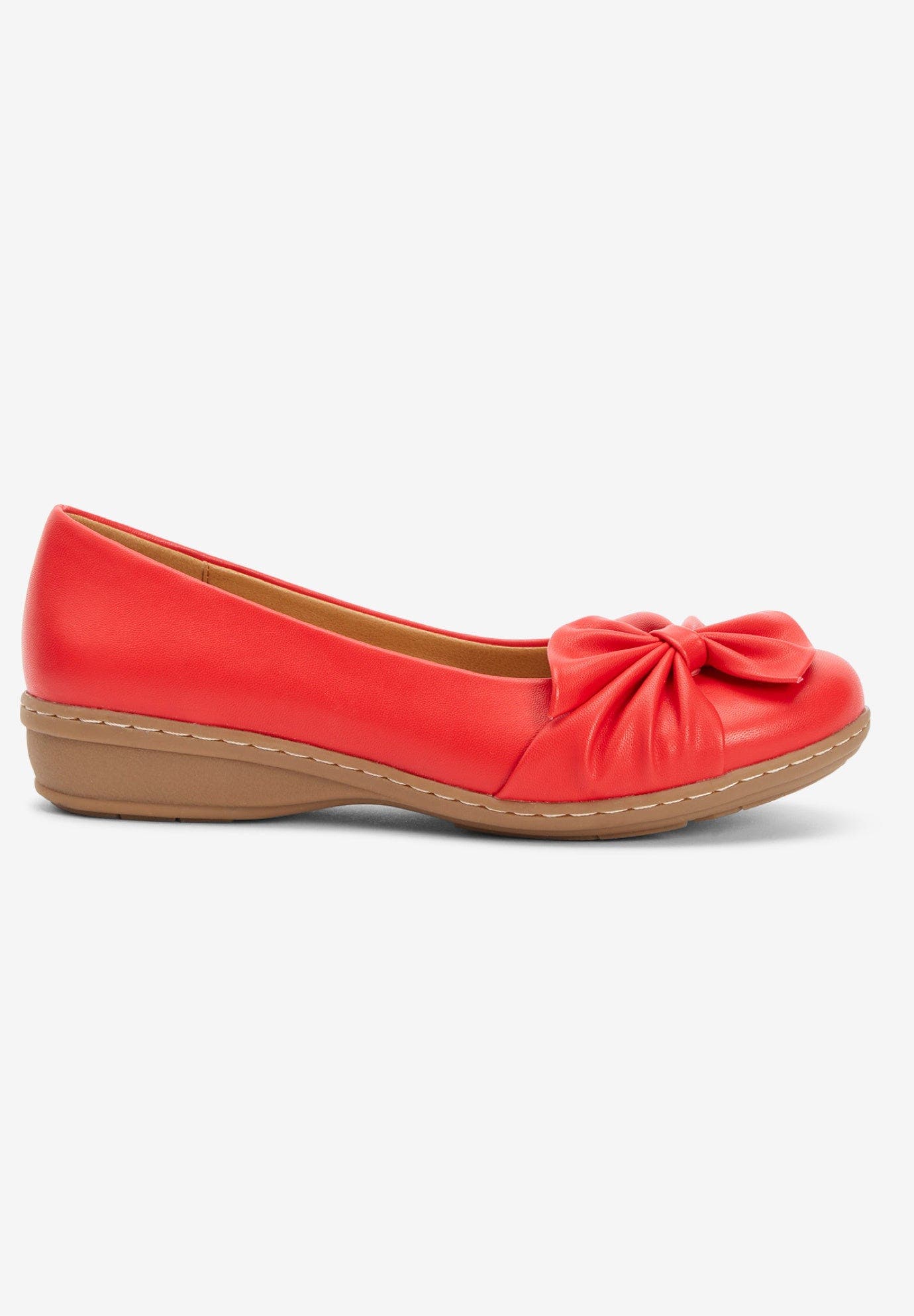 The Pamela Slip On Flat, Alternate, color, RED