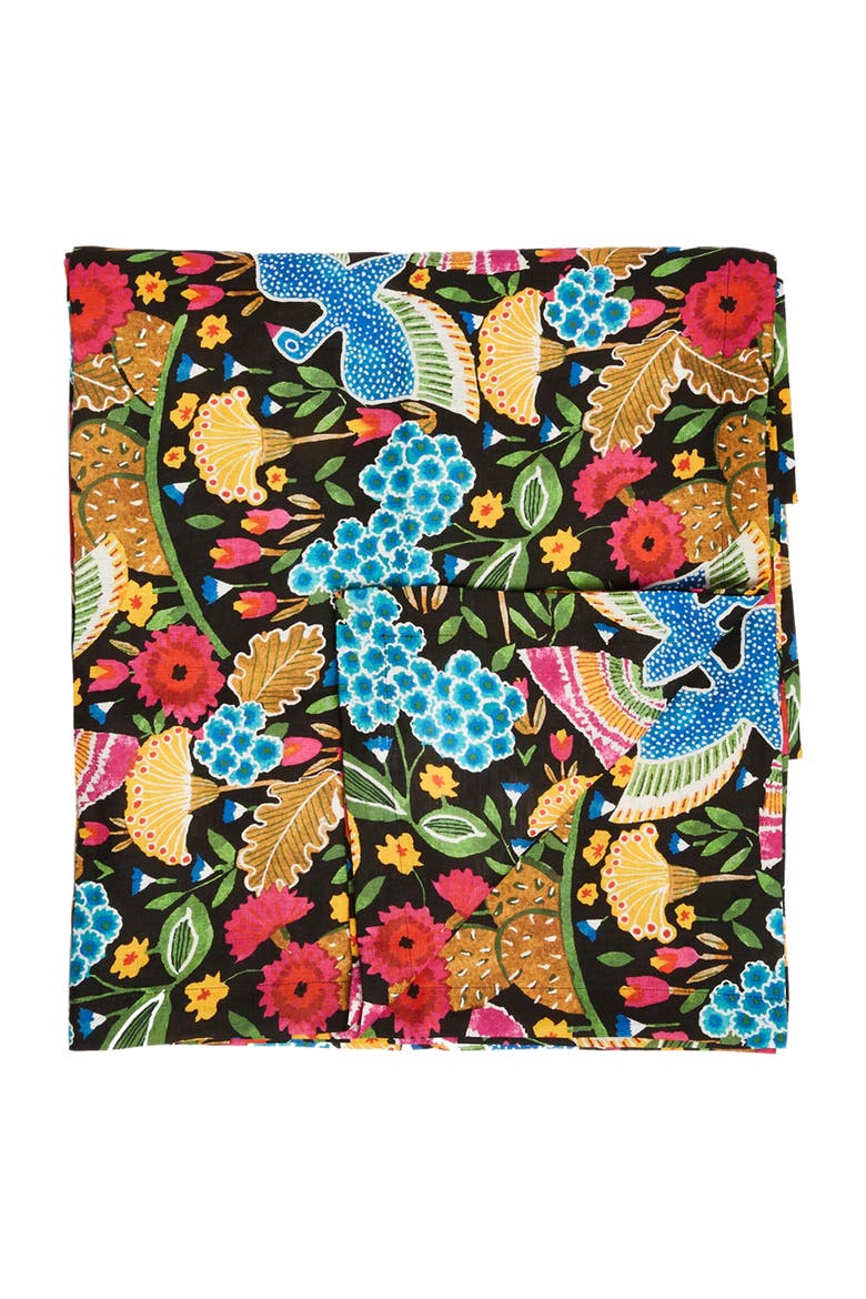 Medium Tablecloth (180X280) Colombo Black Multicolor, Main, color, Colombo Black Multicolor