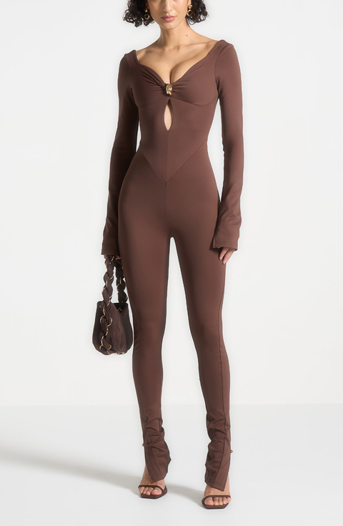 Twisted Bust Off Shoulder Jumpsuit