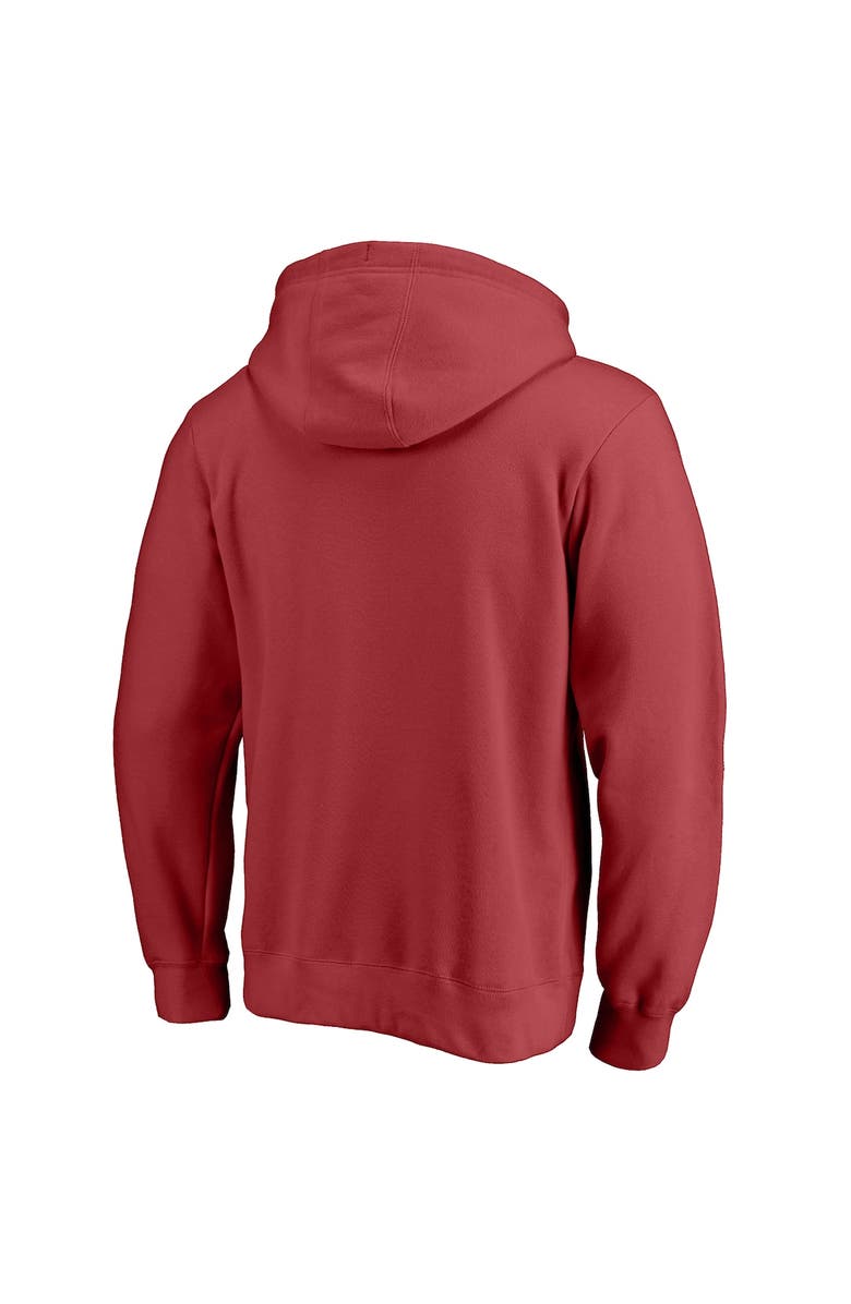 FANATICS Men's Fanatics Branded Cardinal Arizona Cardinals Logo Team Lockup Fitted Pullover Hoodie, Alternate, color, 