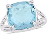 Julianna B. Blue & White Topaz Cocktail Ring