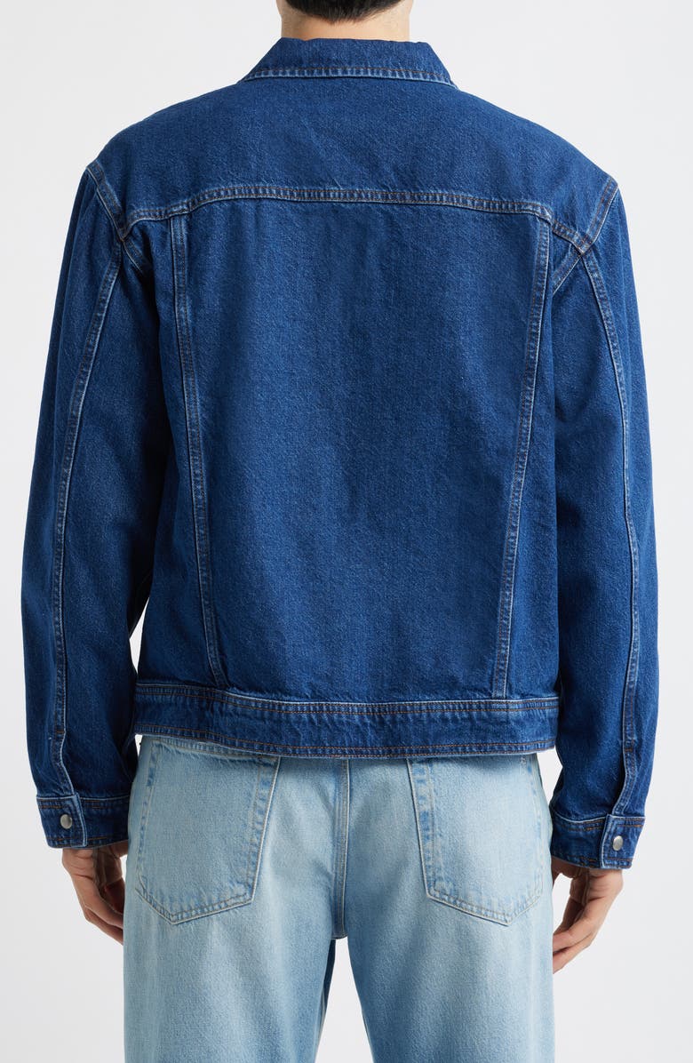 AllSaints Cast Denim Jacket, Alternate, color, Dark Indigo
