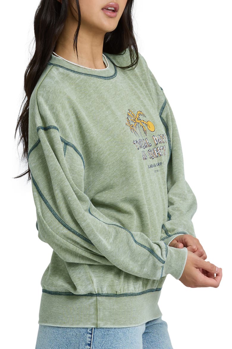 All the Days Kendel Fleece Sweatshirt, Alternate, color, DARK OLIVE