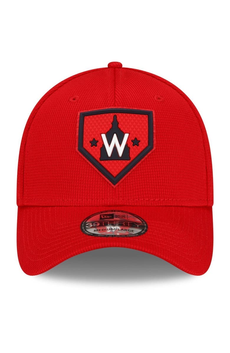 New Era Men's New Era Red Washington Nationals 2022 Clubhouse 39THIRTY Flex Hat, Alternate, color,