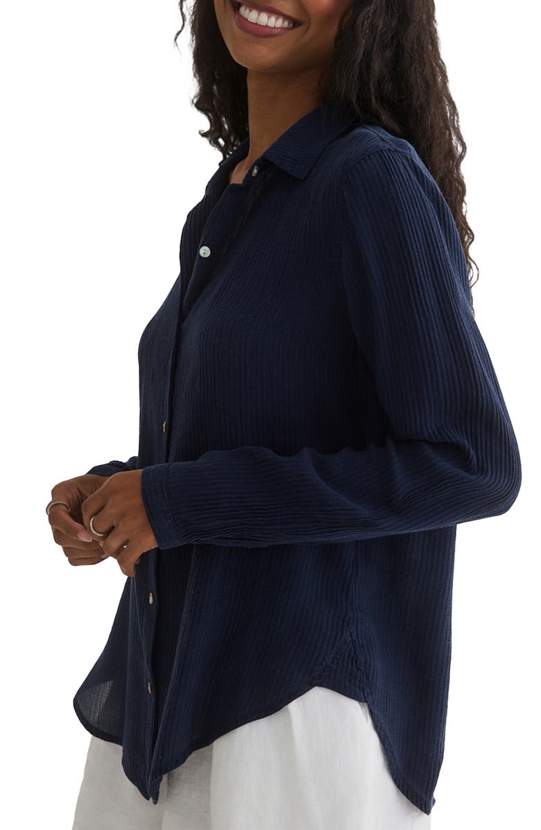 Bella Dahl Rib Button-Up Shirt, Alternate, color, 