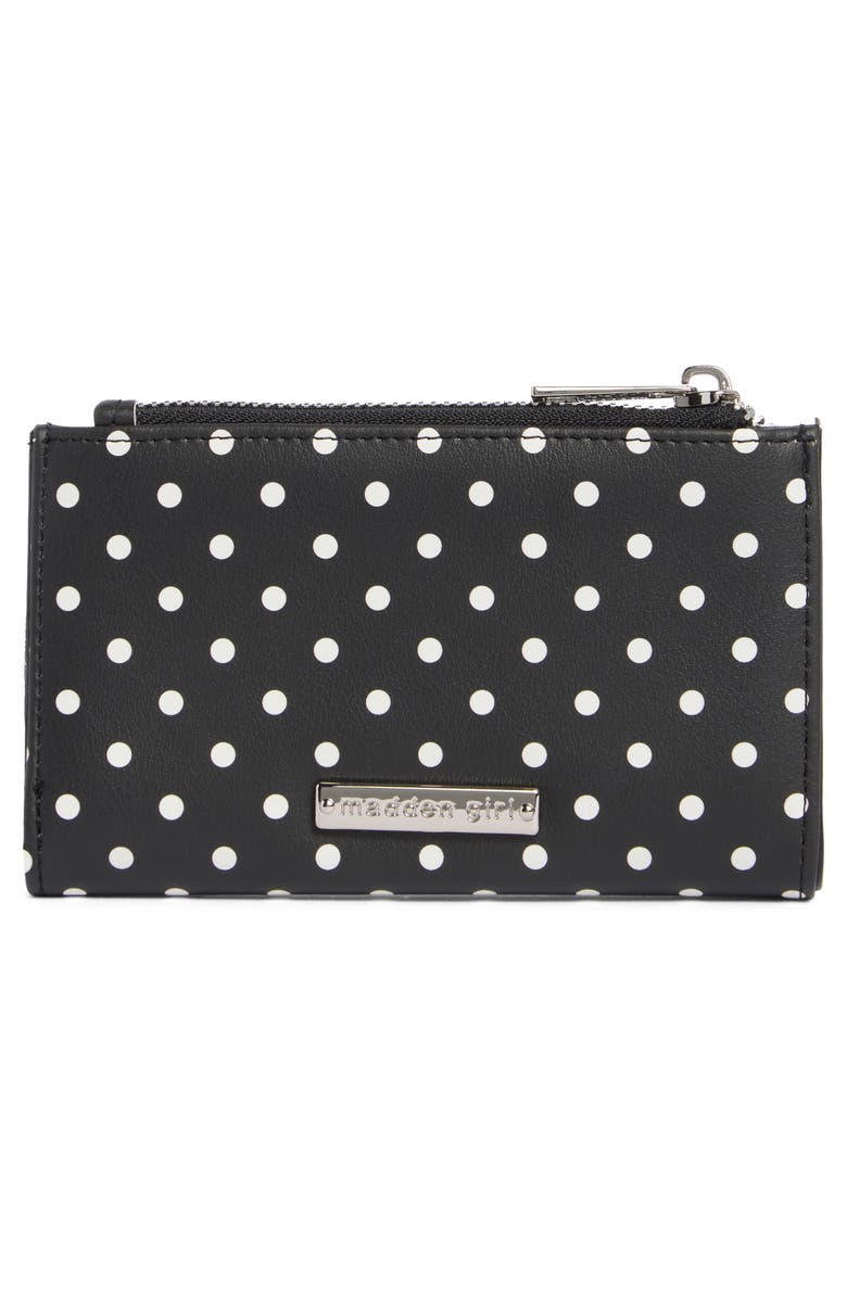 Madden Girl Faux Leather Snap Wallet, Alternate, color, Polka Dot