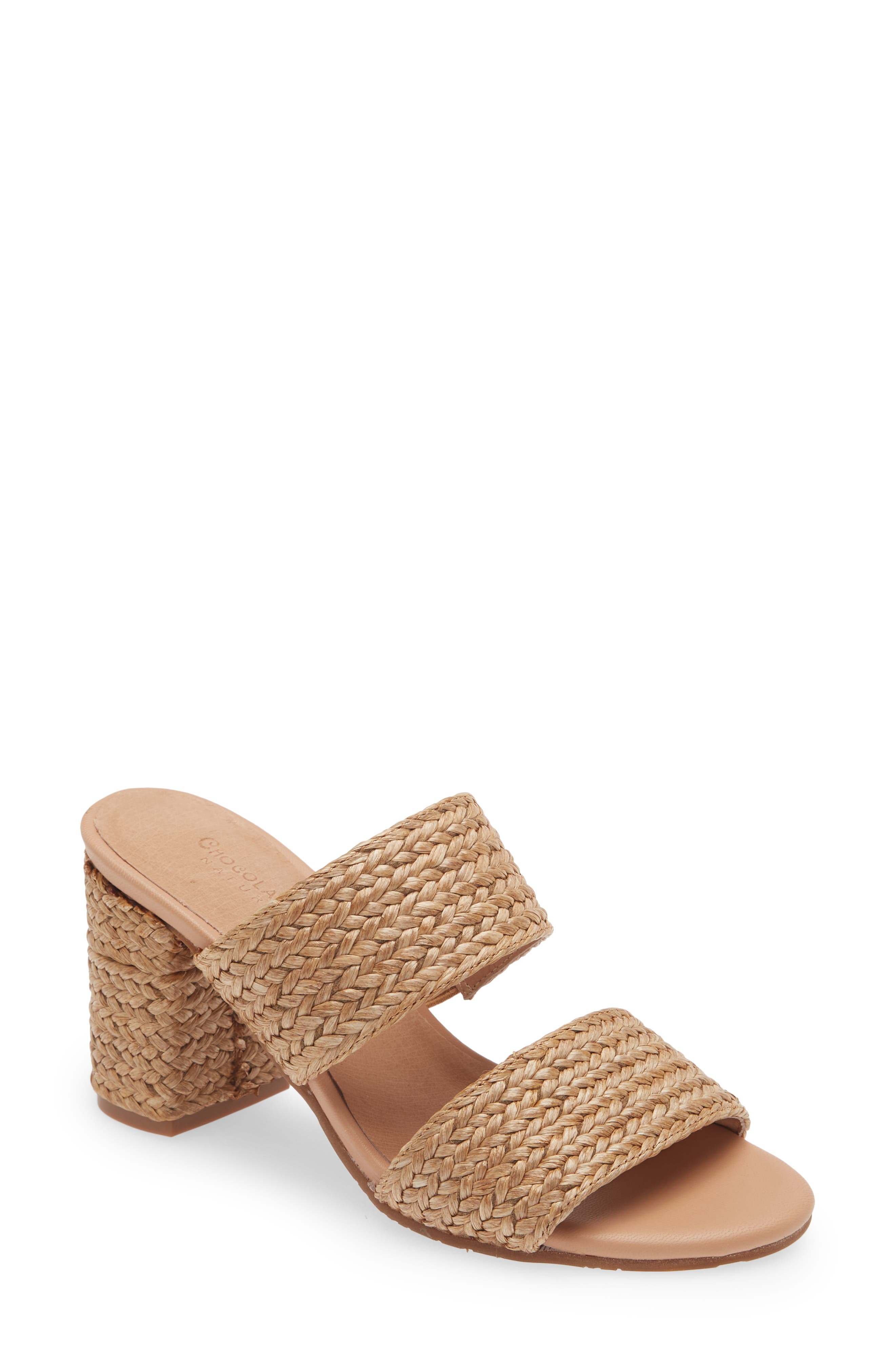 Chocolat Blu Calissa Raffia Slide Sandal, Main, color, 