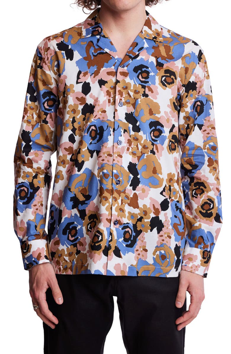 PAISLEY & GRAY Cotton Button-Up Camp Shirt, Main, color,