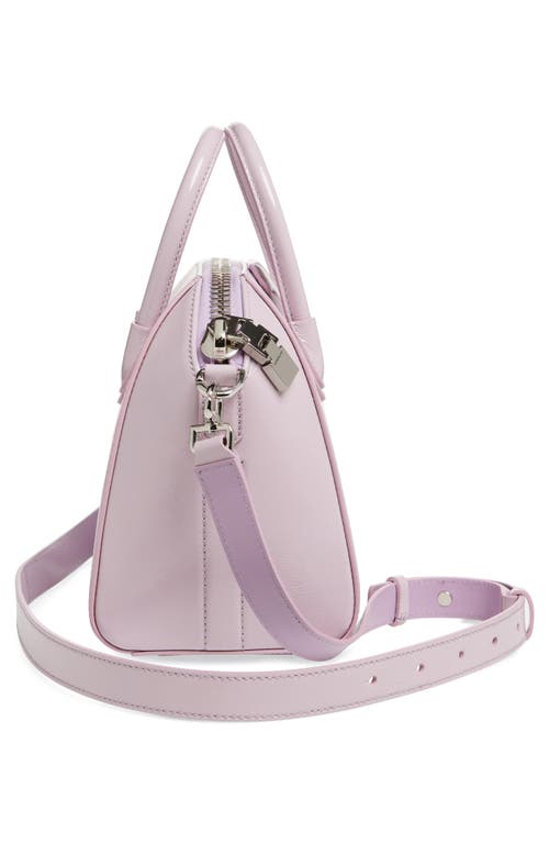 Givenchy Mini Antigona Box Leather Satchel In Orchid Purple