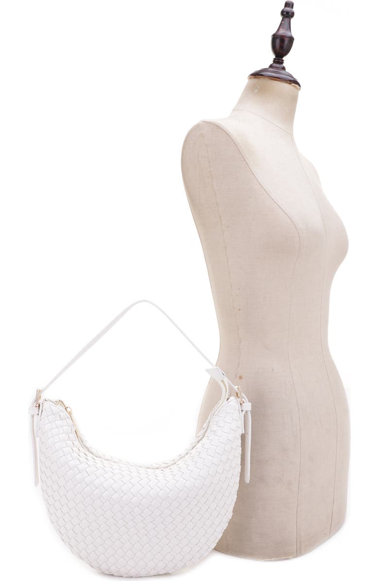 Mali + Lili Becca Woven Shoulder Bag, Alternate, color, Ivory