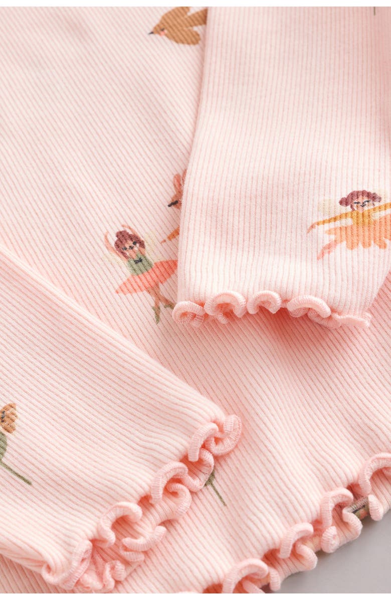 NEXT Kids' Ballerina Print Long Sleeve Cotton T-Shirt, Alternate, color,