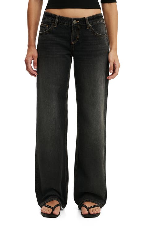 Low Rise Straight Leg Jeans