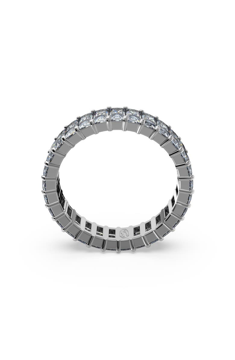 Swarovski Matrix Baguette Crystal Eternity Ring, Alternate, color, Grey
