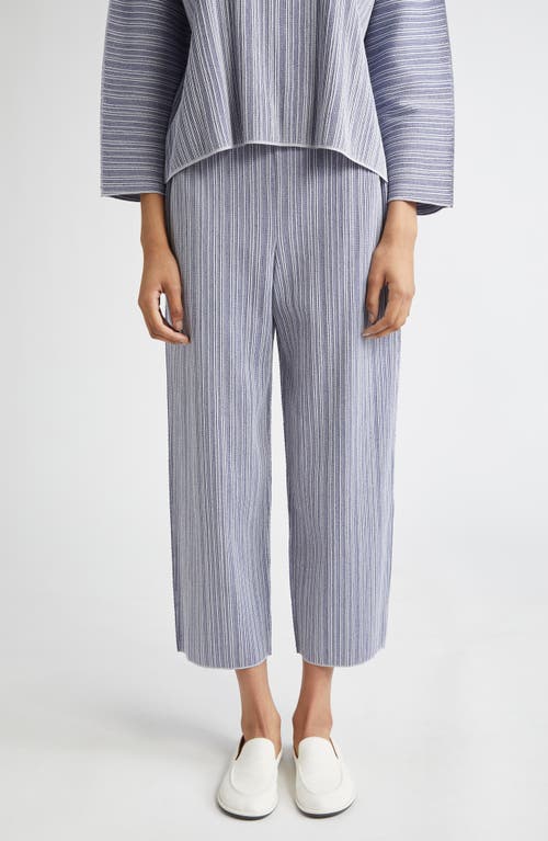 Pleats Please Issey Miyake A-POC Crop Pants in Blue  product
