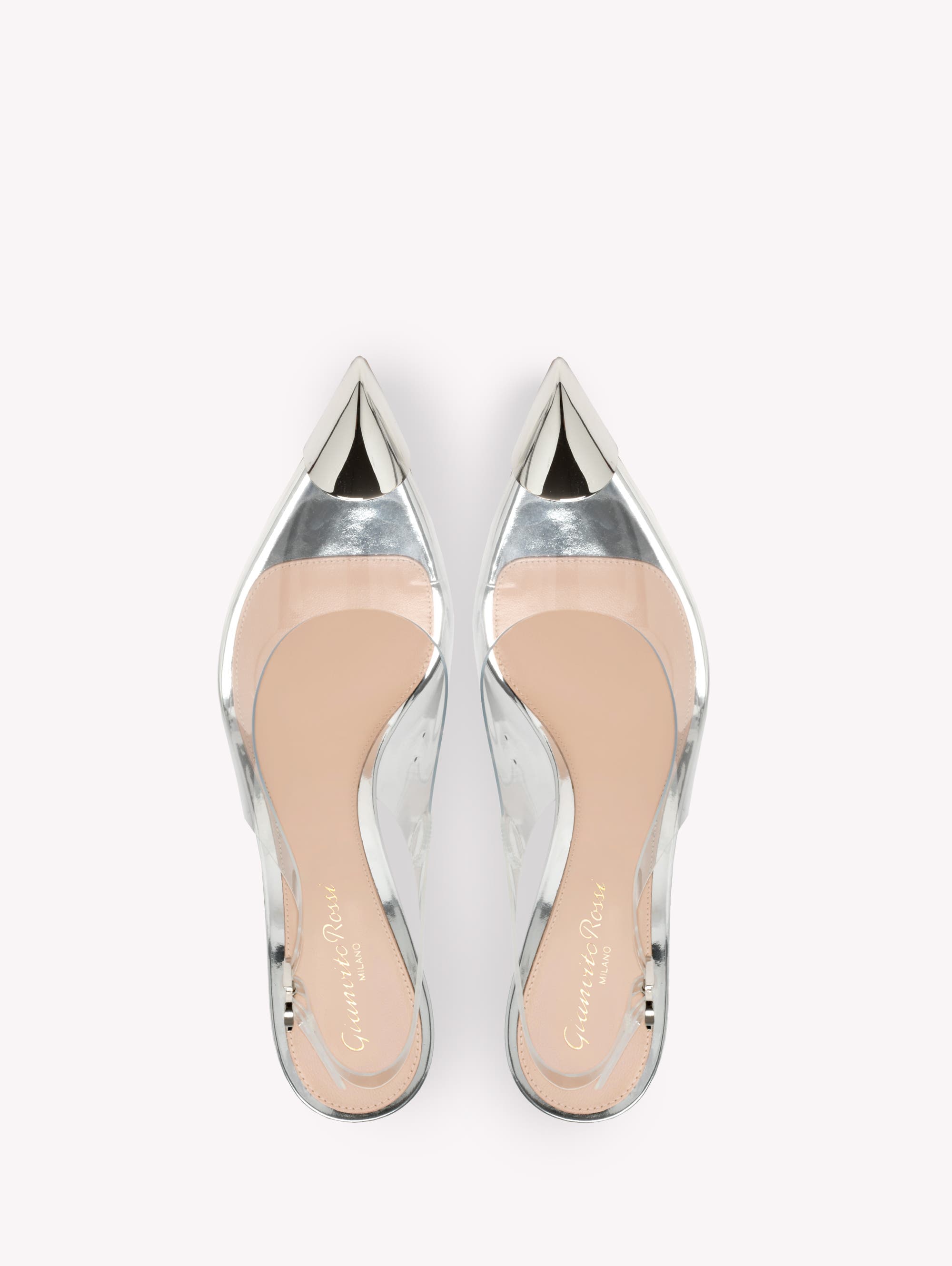 Gianvito Rossi Diana Slingback, Alternate, color, Silver Tpu