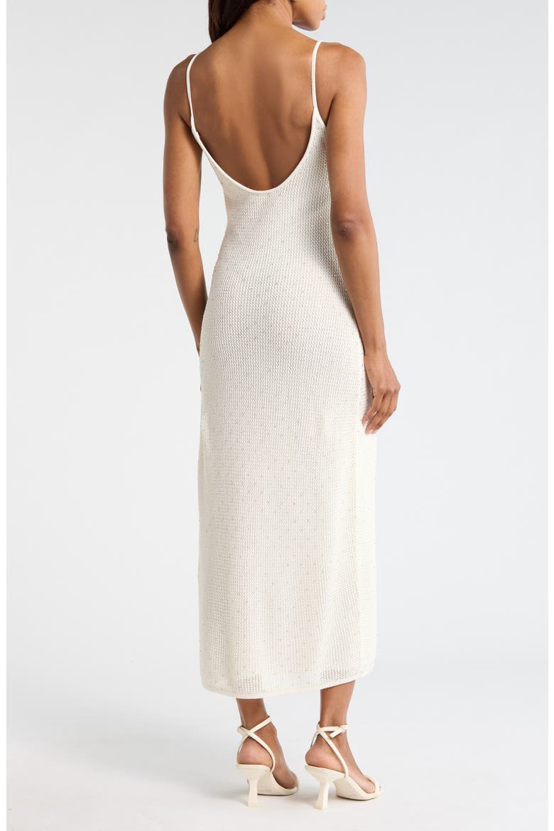 Lyra Embellished Knit Dress, Alternate, color, OFF WHITE