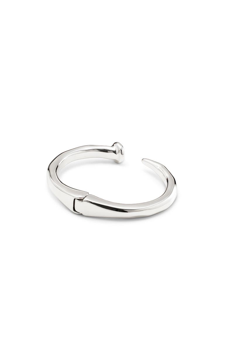 UNODE50 Bent Nail Bangle, Alternate, color, Silver