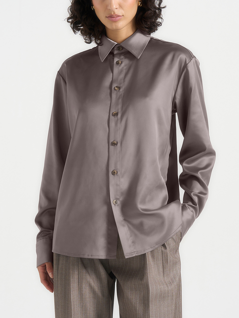 Carter Unisex Oversized Satin Shirt