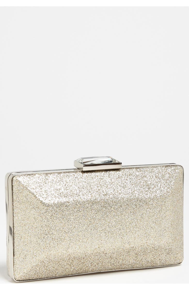 Expressions NYC Glitter Box Clutch, Main, color,