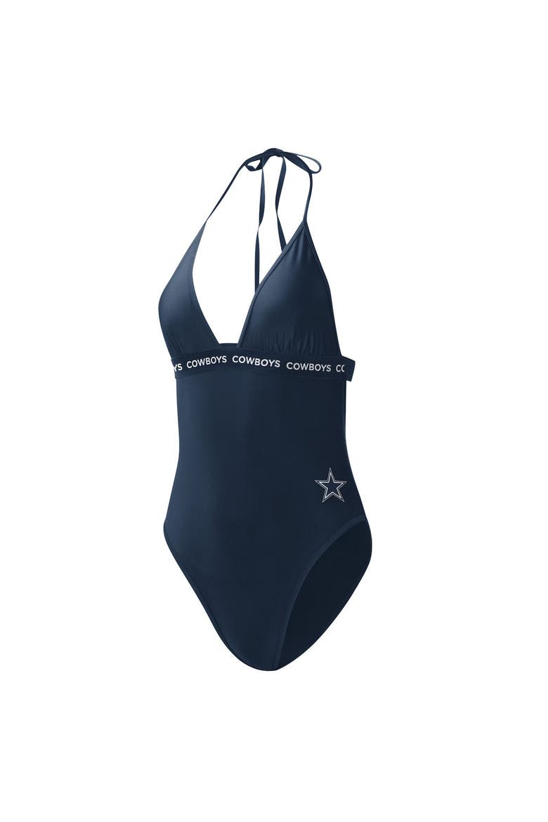 Women's G-III 4Her by Carl Banks Navy Dallas Cowboys Full Count One-Piece Swimsuit, Alternate, color, Navy