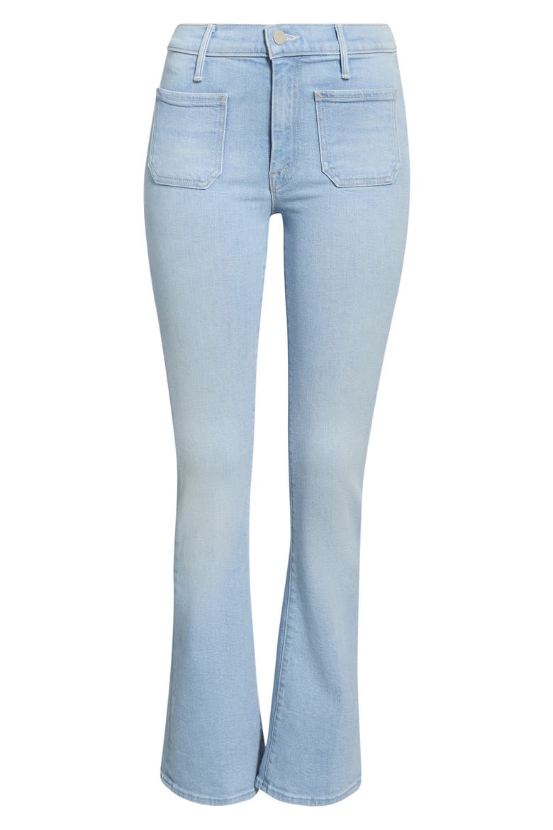 The Patch Pocket Mid Rise Flare Jeans, Alternate, color, SAUCED BY SIX