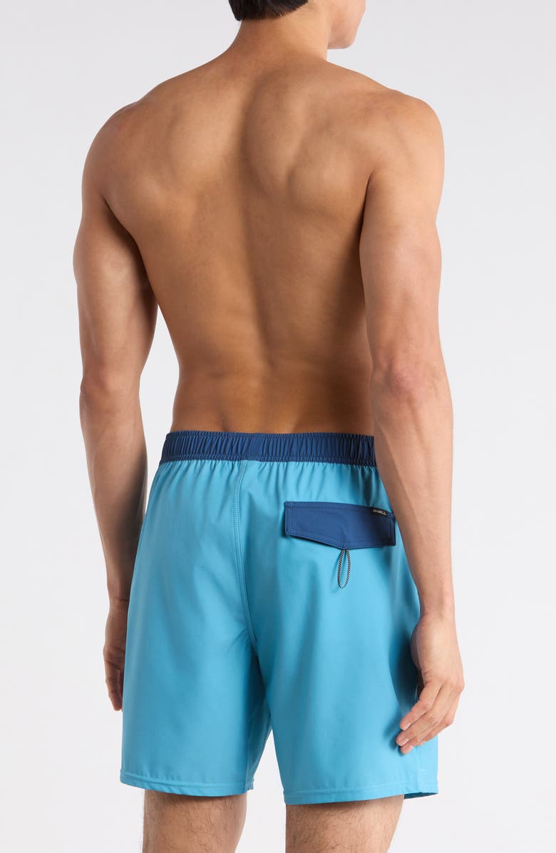 O'Neill Hermosa Side Panel Swim Shorts, Alternate, color, Blue Fade