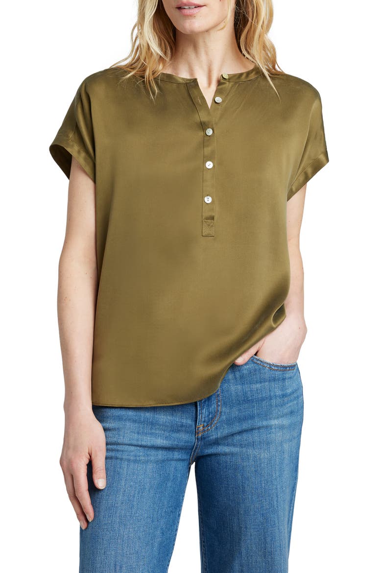 Desmond Silk Henley, Main, color, MILITARY OLIVE