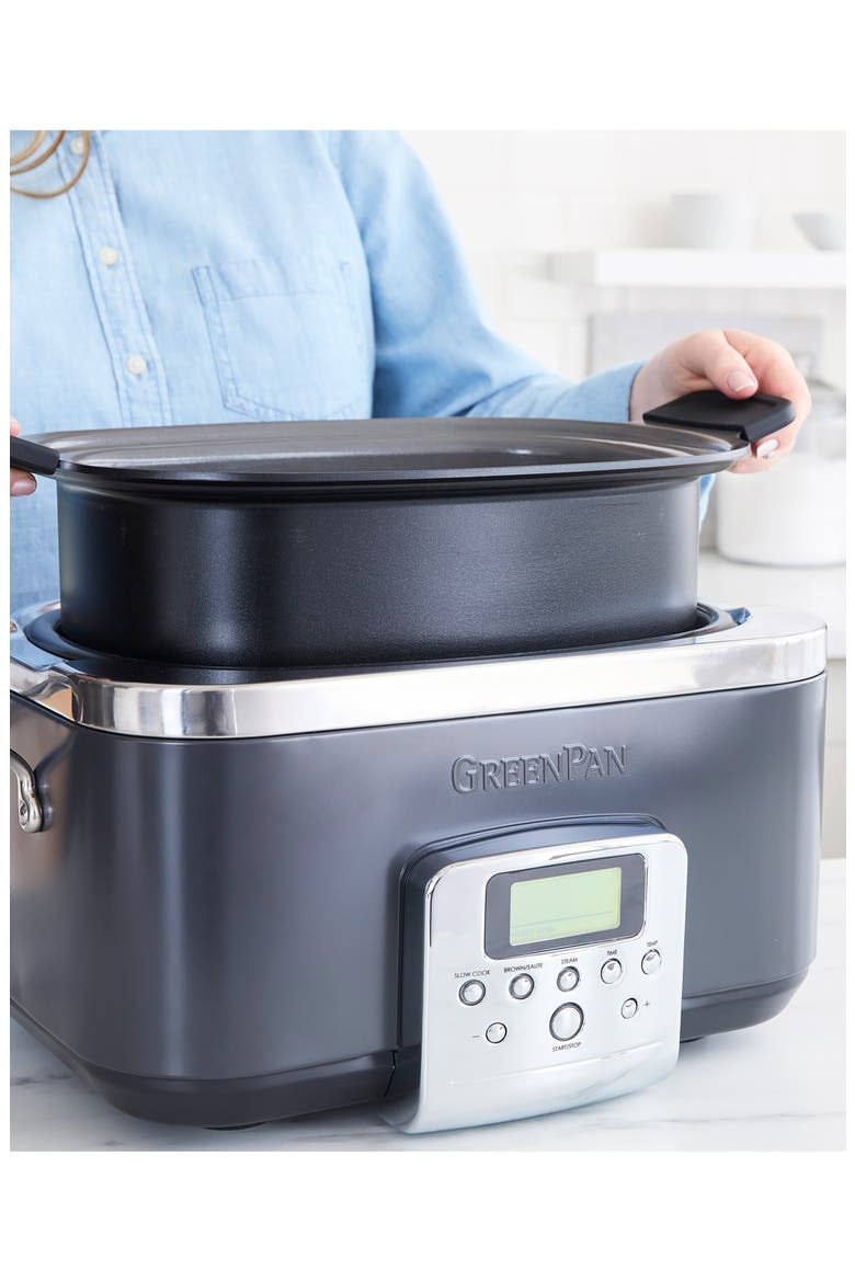 Ceramic Nonstick 6-Quart Slow Cooker, Alternate, color, GRAPHITE