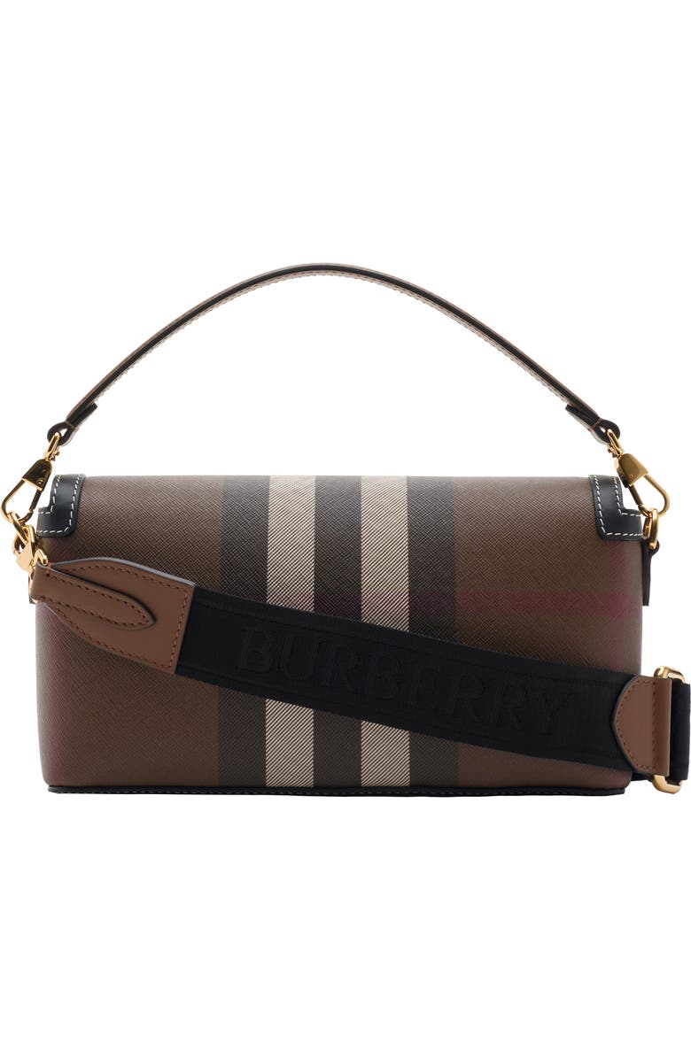 Burberry Top Handle Note Bag, Alternate, color, Dark Birch Brown