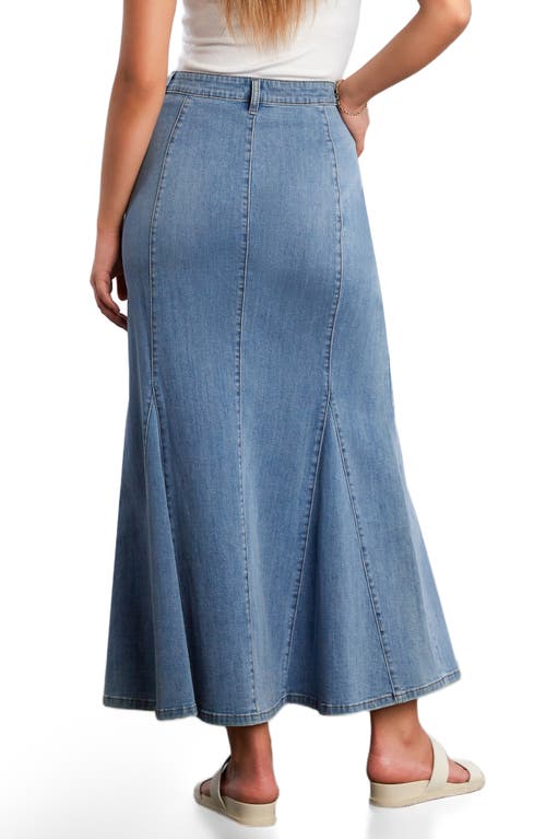 Wash Lab Denim My Queen Denim Maxi Skirt In Blue