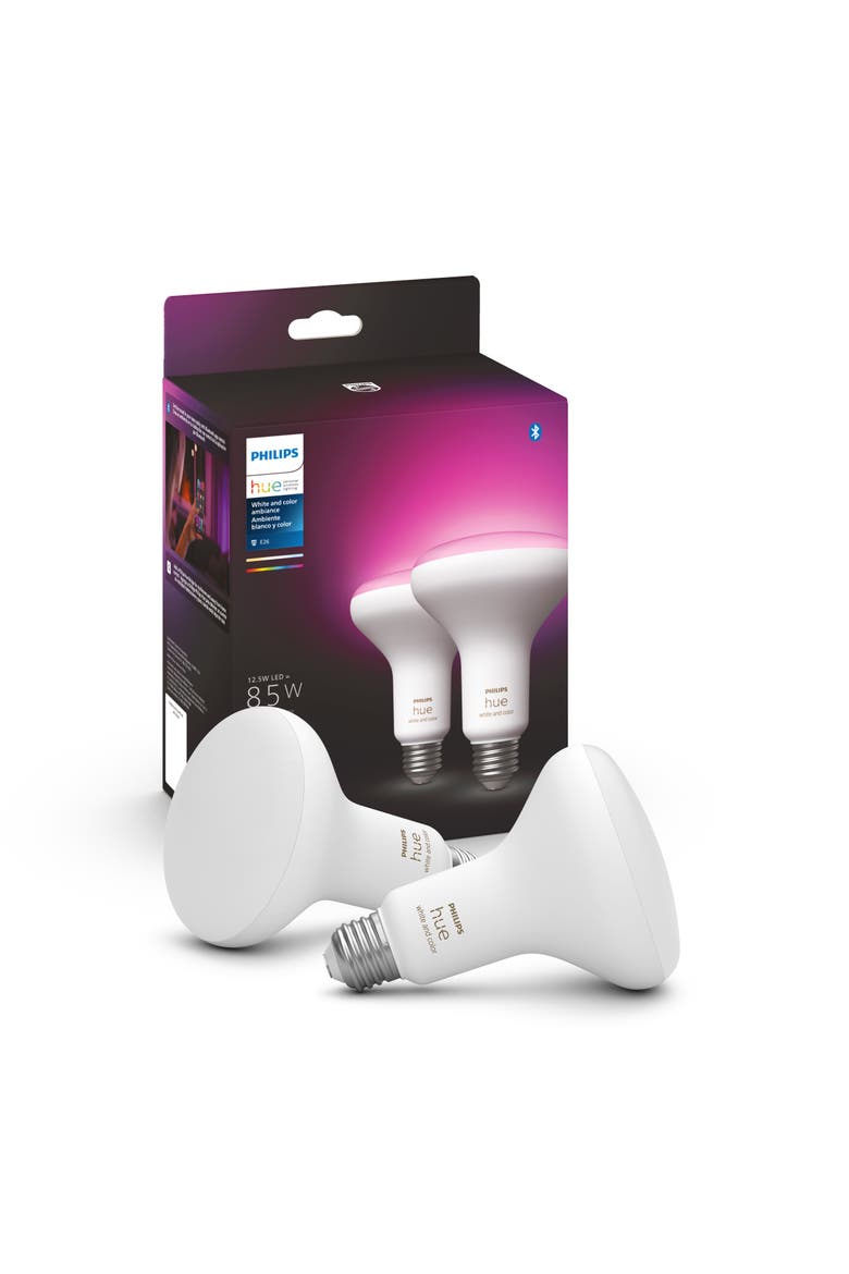 White Color Ambiance BR30 E26 Smart Light Bulbs 2-Pack, Main, color, None