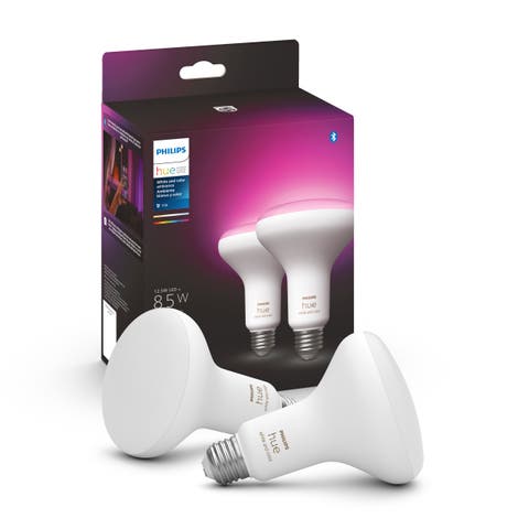 White Color Ambiance BR30 E26 Smart Light Bulbs 2-Pack