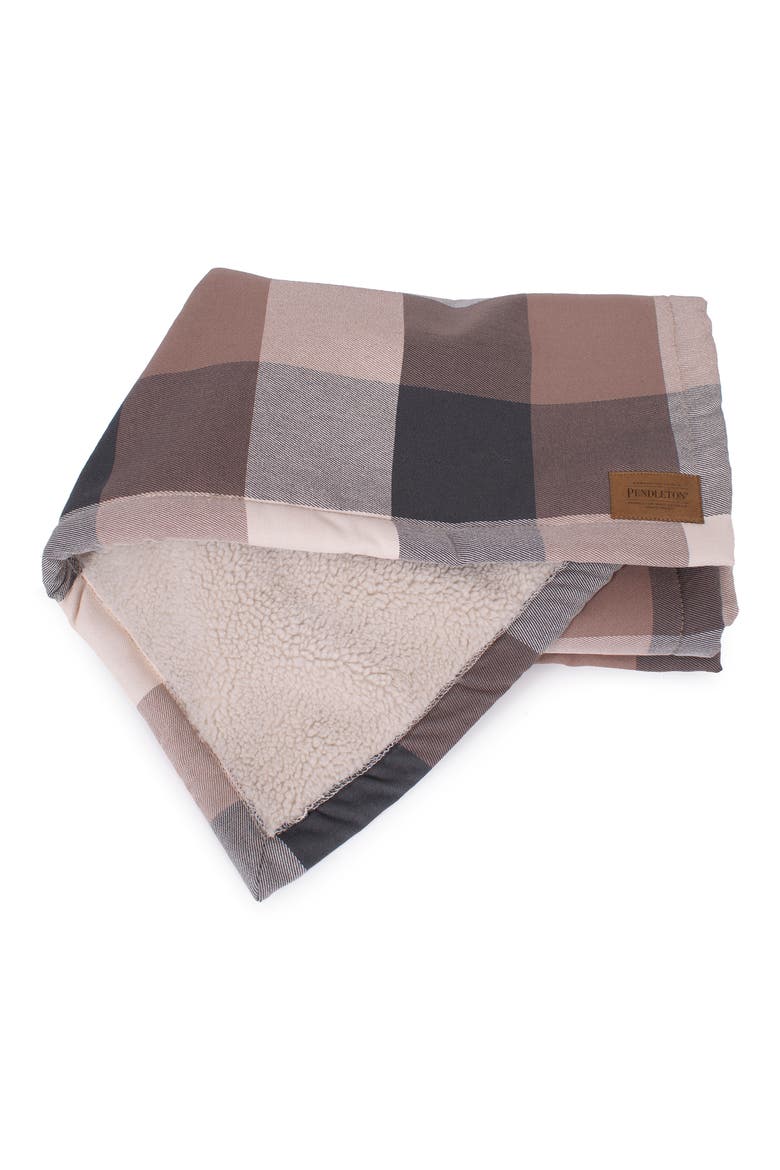 Plaid & Fleece Crate Blanket, Alternate, color, BLOCK PLAID