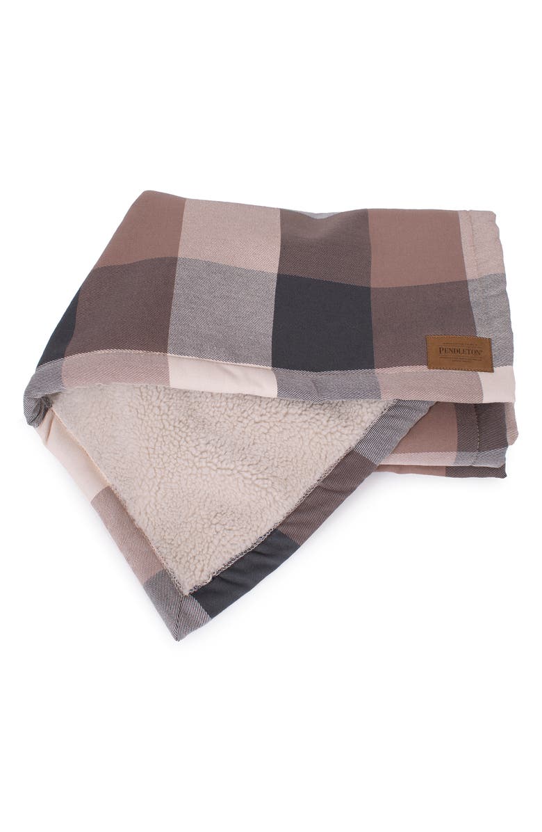 Pendleton Plaid & Fleece Crate Blanket, Alternate, color, Block Plaid