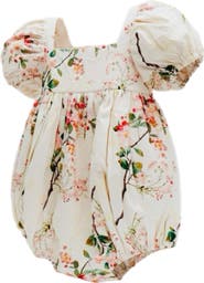 Piper&Cloth Elodie Bubble Puff Sleeves Ivory Botanical