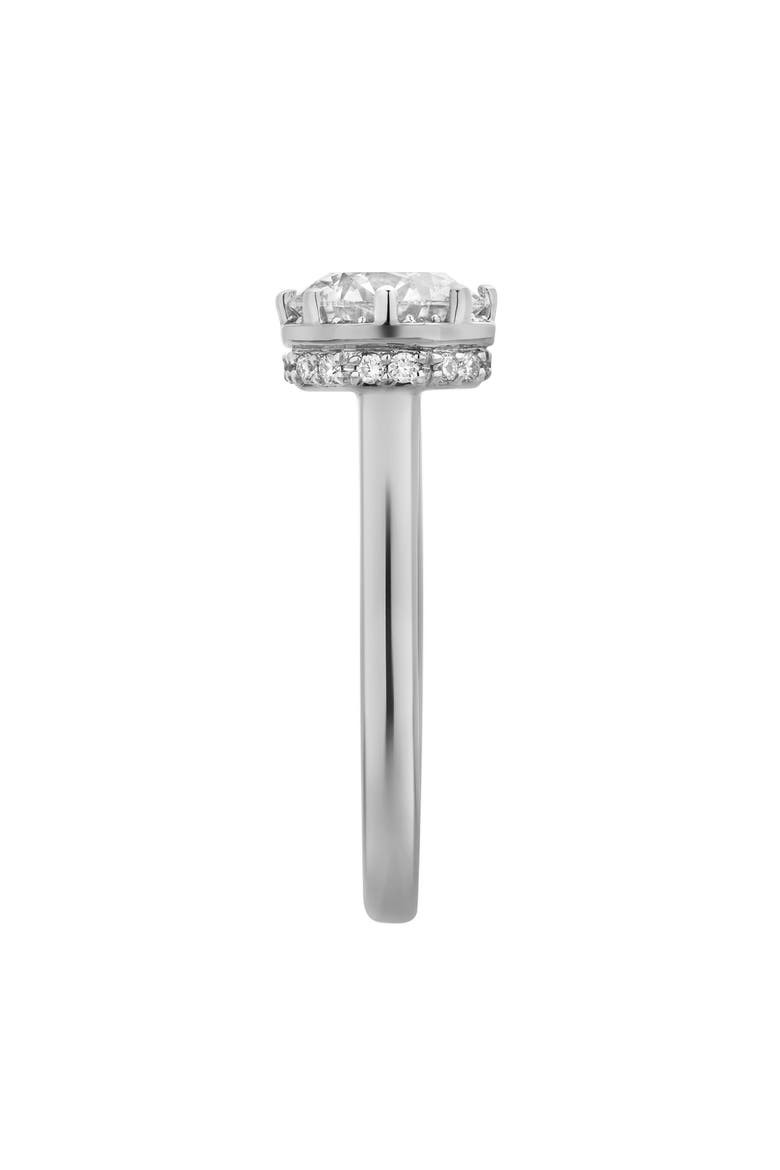 Tiarae 14K Gold Round Cut Lab Grown Diamond Cathedral Ring - 2 ct, Alternate, color, 14K White Gold